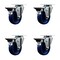 Service Caster 4'' Solid Poly Wheel Swivel Top Plate Caster Set Posi Brake, 4PK SCC-20S414-SPUS-PLB-4 - alternate 1